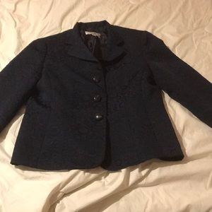 LeSuit Navy Skirt Suit Size 10